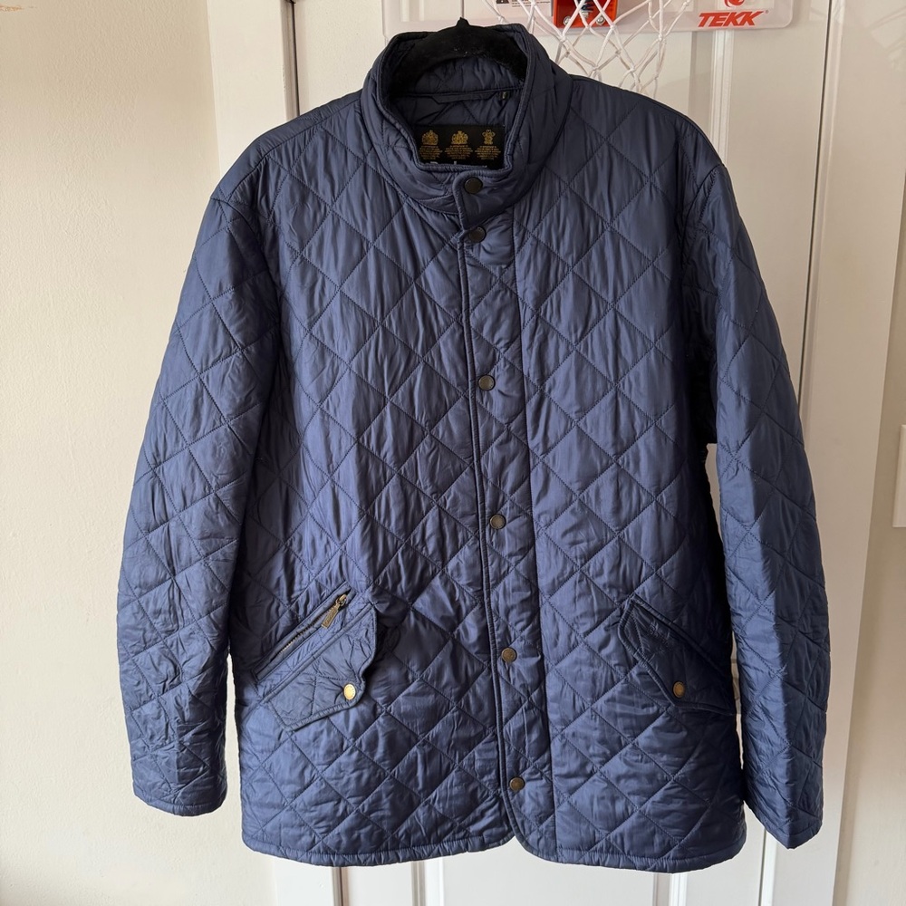 Barbour Men’s Flyweight Chelsea Quilted Jacket in Navy Size XL - Picture 1 of 15